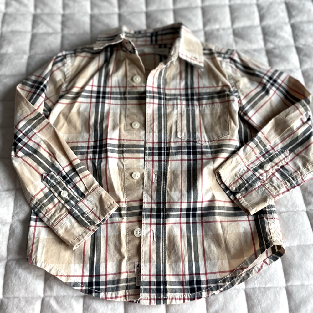 Hope & Henry XXS Long Sleeve Button Down, Plaid